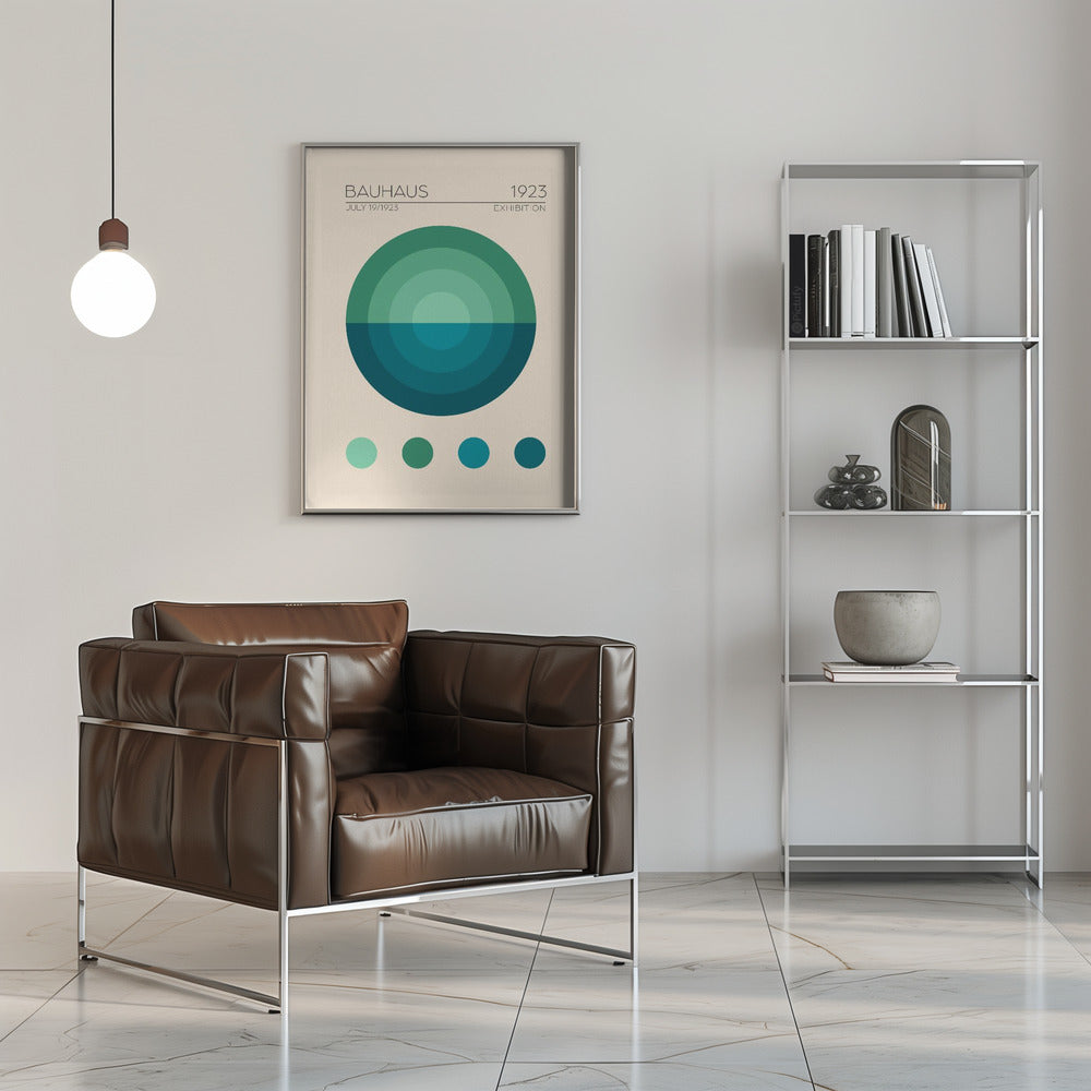 Bauhaus Mavi Daire Poster